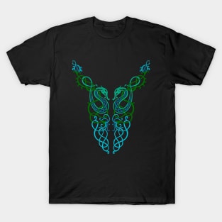 Celtic dragons with flowers T-Shirt